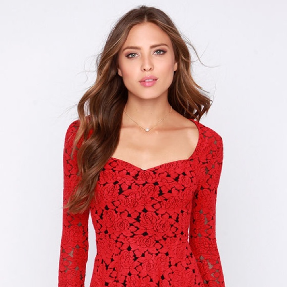 SOLD - MINK PINK red and black dress